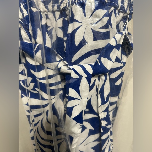 Tropical Foliage Smocked Jumpsuit - Picture 4 of 4